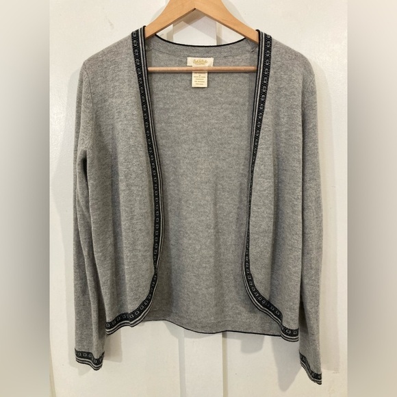 Peck & Peck wool cashmere grey open cardigan sweater size Medium - Picture 1 of 6